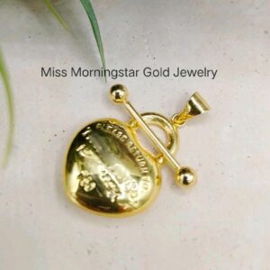MsMorningstar 18k T-Lock Heart Pendant | Designer Collection