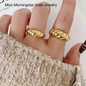 18k Classic Slim Croissant Ring | Classic Design Collection