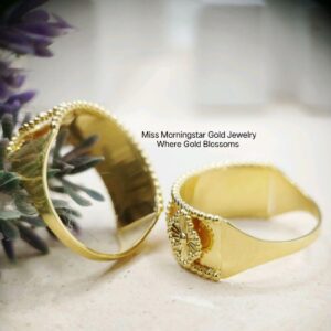 MsMorningstar 18k Saudi Perleeee Flower Ring | Floral Collection
