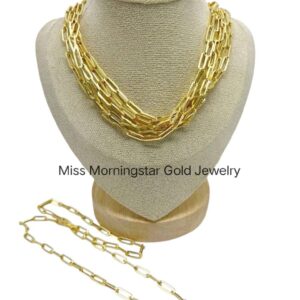 18k High-End Paperclip Necklace | Premium