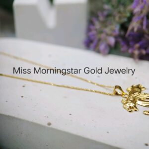 MsMorningstar 18k Cc Panthera Pendanti/Twisted Bar Necklace | Chain and Pendant Set Collection