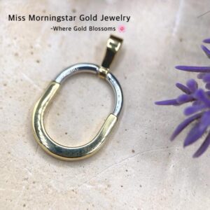 MsMorningstar 18k TFF Two-Toned Oval Pendant | RNB