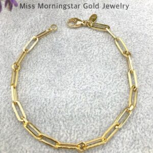18k High-End Paperclip Bracelet