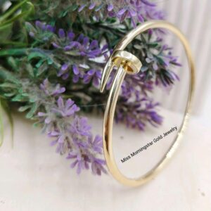 MsMorningstar 18k Cartee Headlock Non-Spring Nail Bangle | Designer Collection