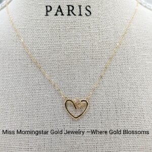 MsMorningstar 18k Cartee Nail Heart Center Necklace | Designer Collection