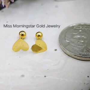 MsMorningstar 18k 3D Heart Deroscas Earrings | Pawnable