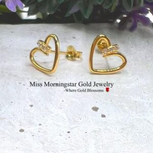 MsMorningstar 18k Cartee Nail Stud Earrings | Lightweight