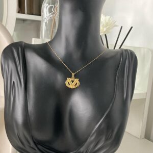 18k Big V Charm Pendant