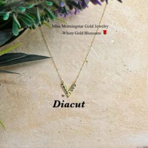 MsMorningstar 18k V Centered Necklace