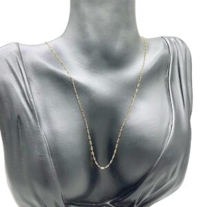 18k Micro Paperclip Necklace